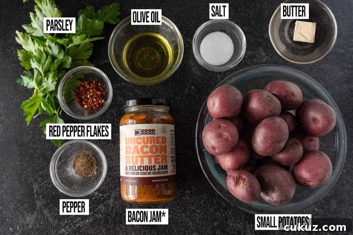 ingredients for Crispy Potatoes