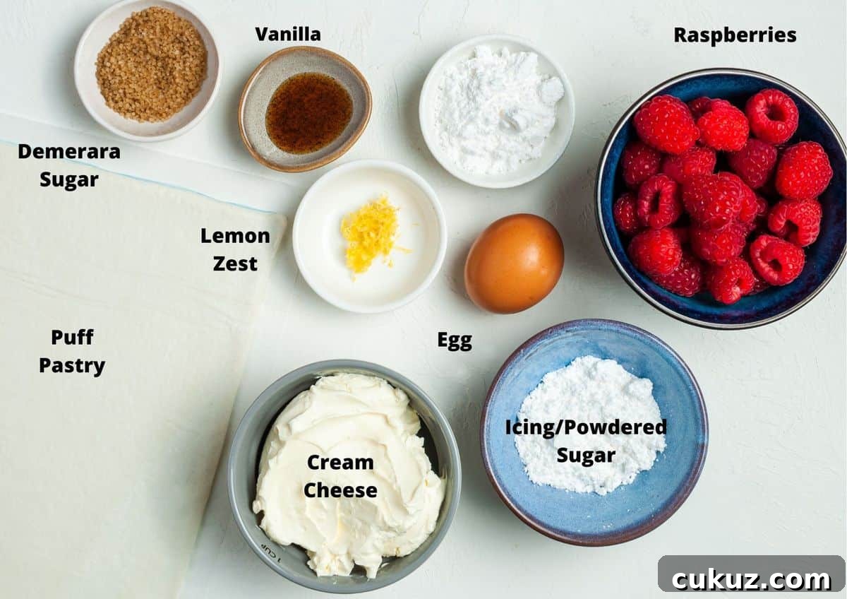 ingredients in this recipe on a white background.