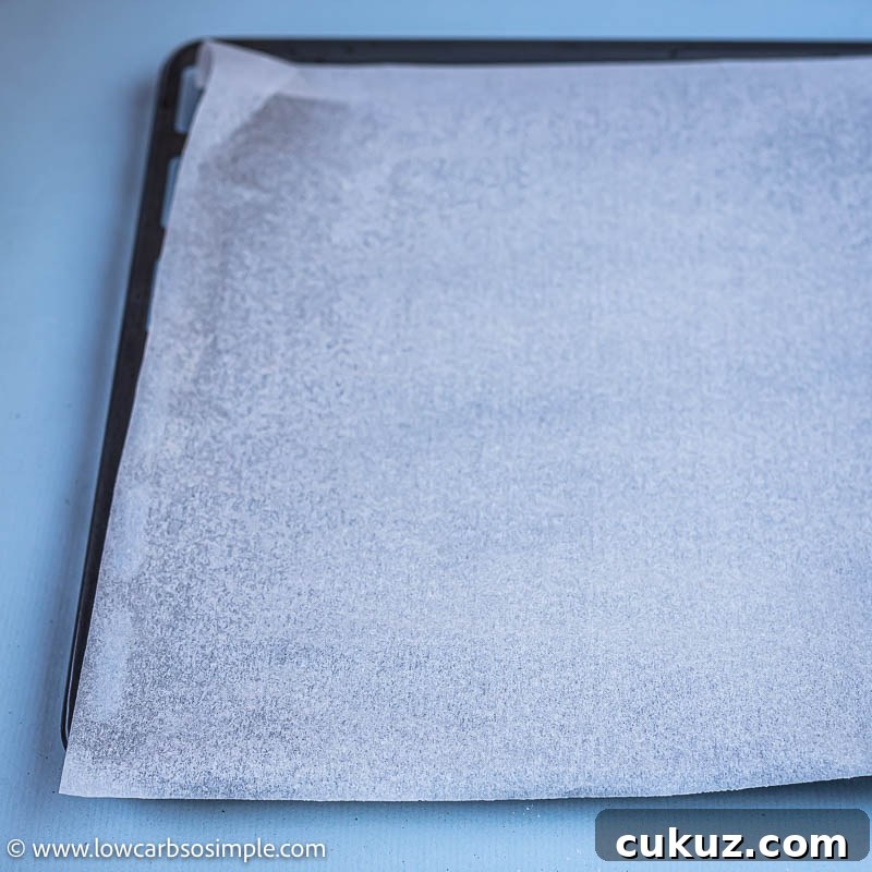 Parchment Paper-Lined Baking Sheet | Low-Carb, So Simple