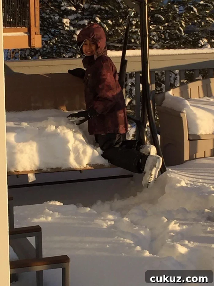 kids playing in snow