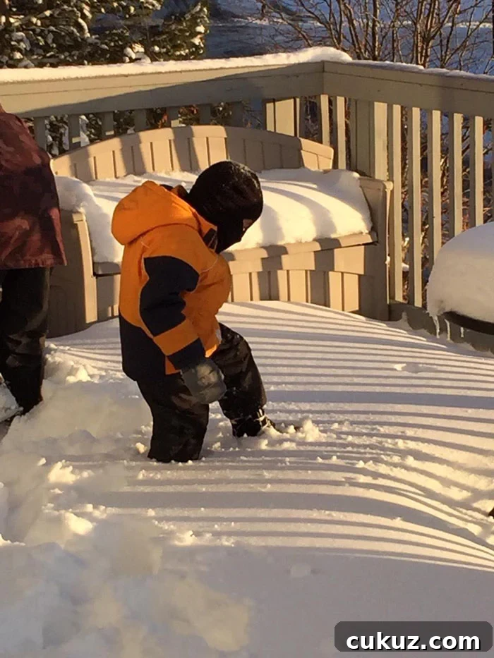kids playing in snow