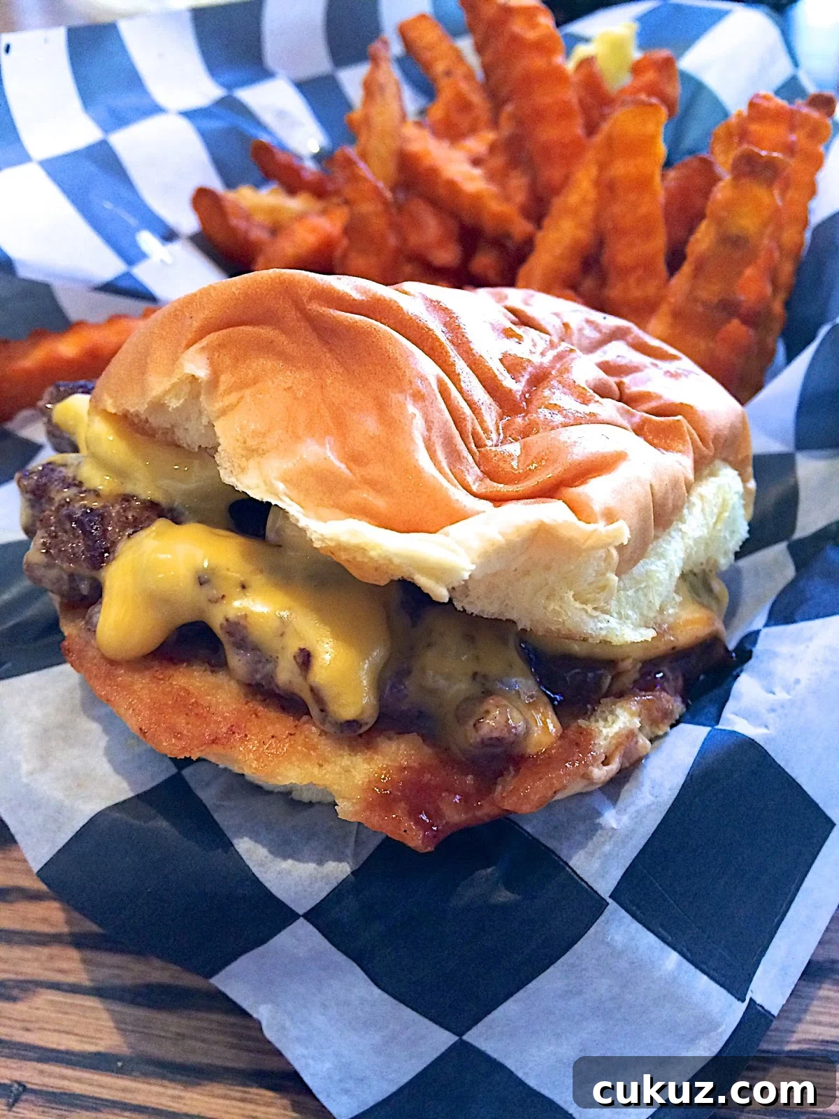 Cowboy burger closeup