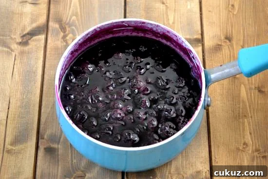 How to make blueberry simple syrup