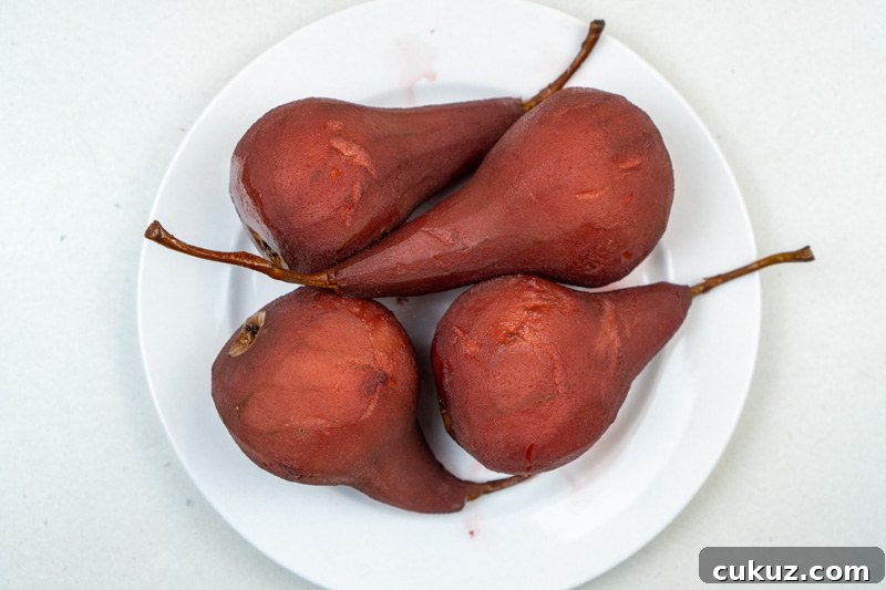 Poached pears