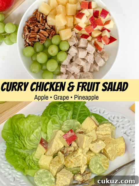 30-Minute Creamy Chicken Curry Recipe for Weeknight Dinners 9 curry chicken and fruit salad, the best curry chicken recipe, the best curry chicken salad recipe, best easy curry chicken, best easy chicken salad recipe, tropical curry chicken salad, pineapple apple grape pecan chicken curry salad