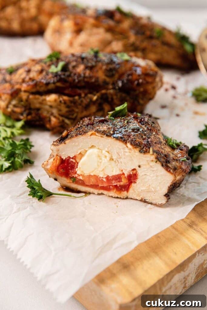 feta baked chicken with balsamic glaze