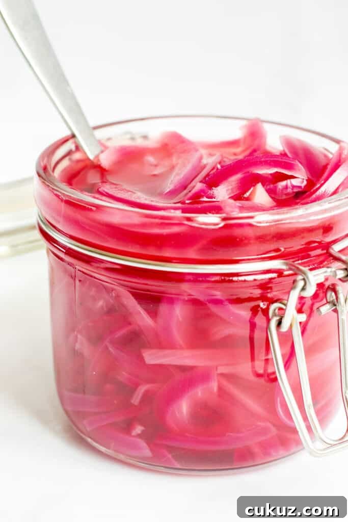 Quick Pickled Red Onion - Vegan, GF & healthy! Georgie Eats.