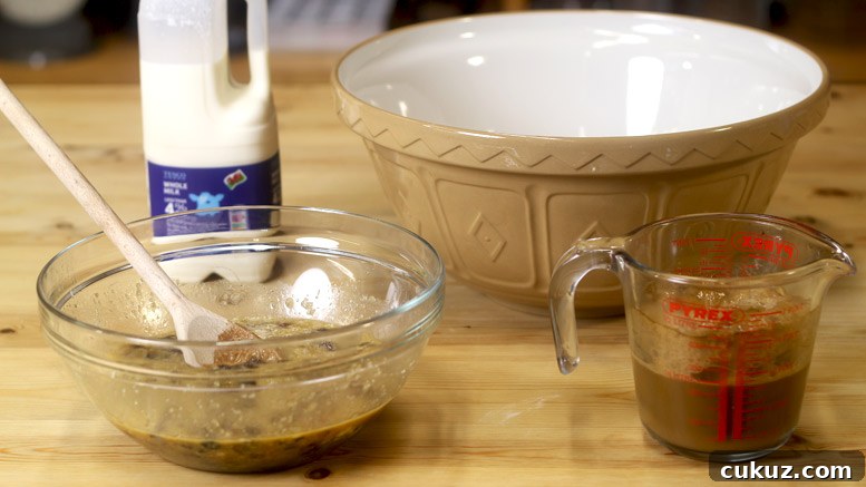 Making The Bara Brith Bread Dough
