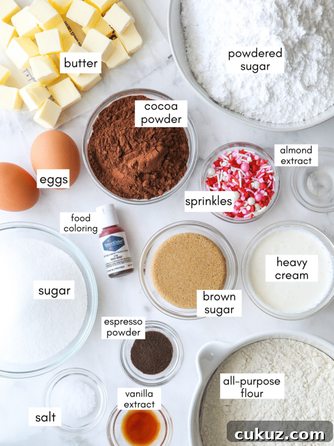 Chocolate Sugar Cookie Ingredients