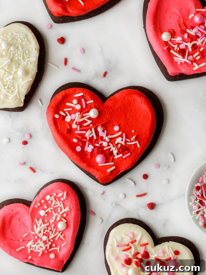 frosted chocolate sugar cookies