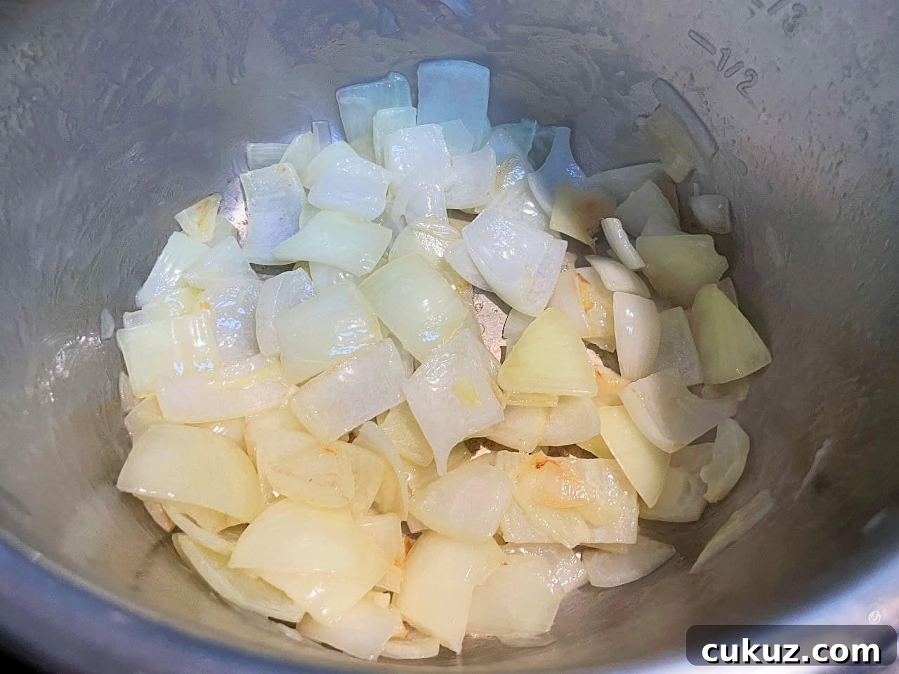 sauteed onion in an instant pot.