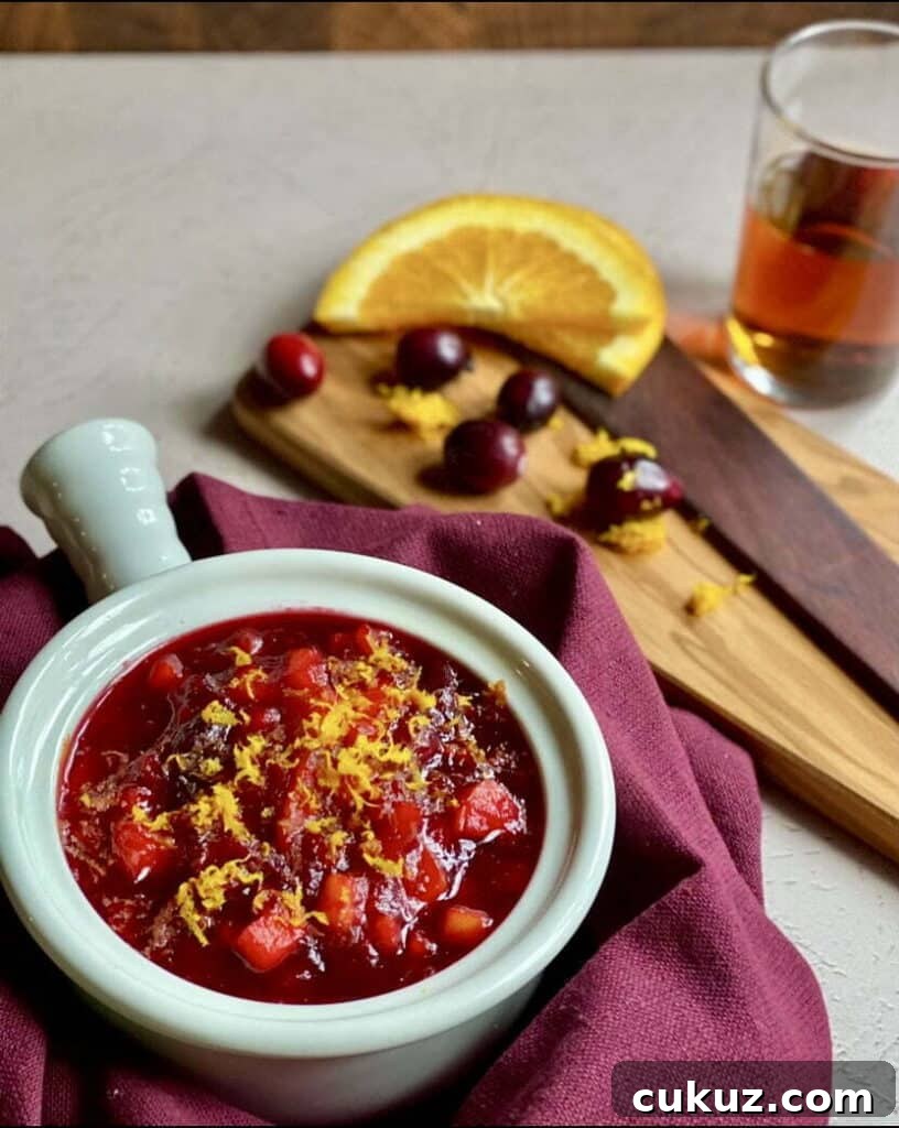Cranberry Apple Sauce with Marsala plated