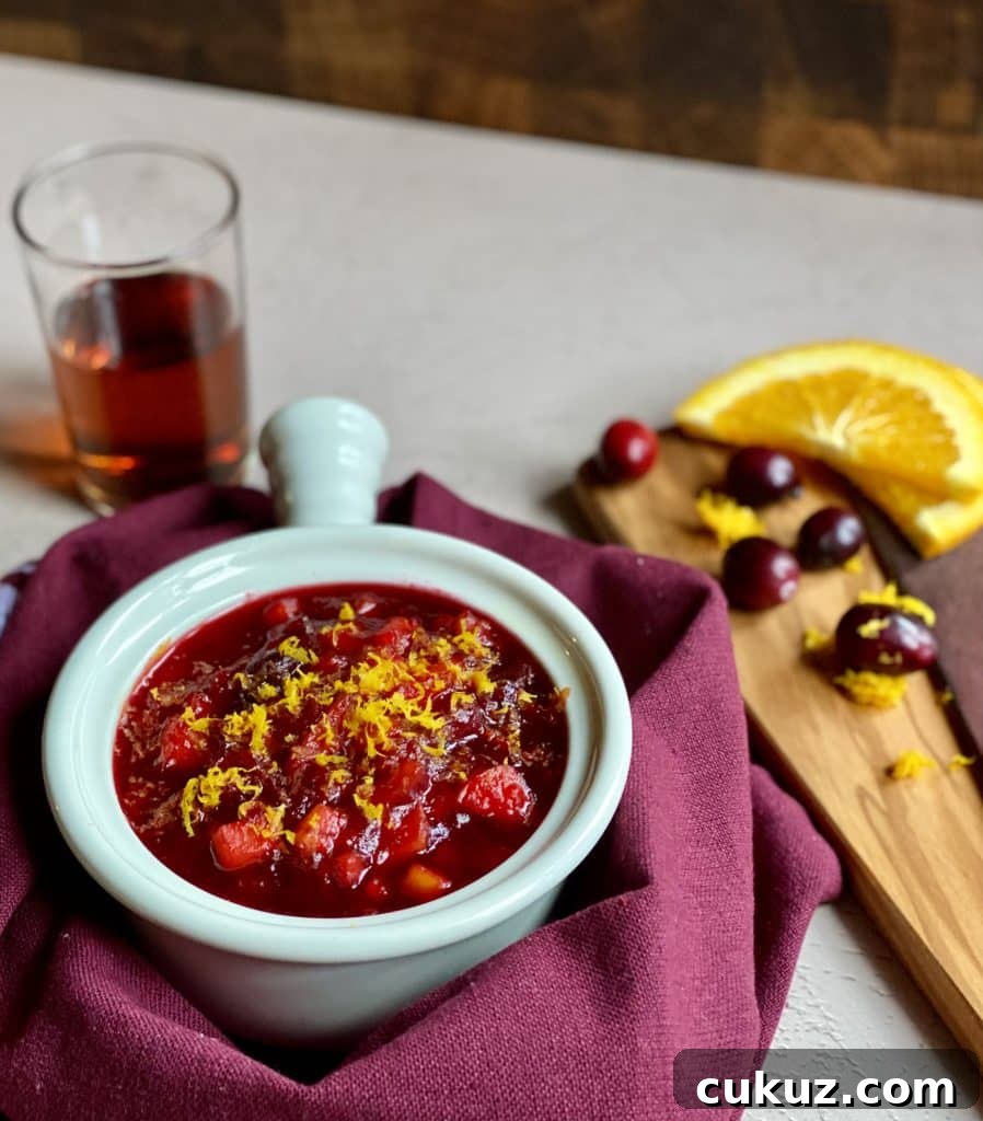 Cranberry Apple Sauce with Marsala plated