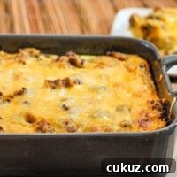 breakfast bake in baking dish