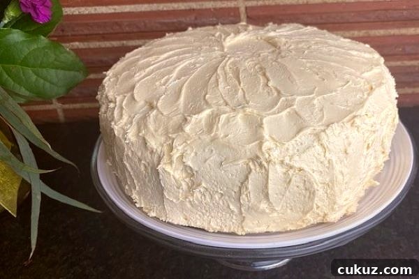 Purple Ribbon Banana Cake Recipe with Moist Banana Frosting 8 img 2117 8
