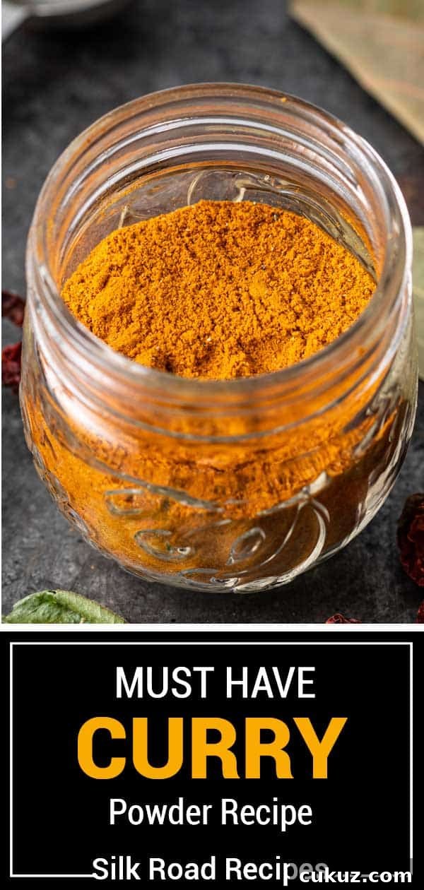 closeup of Curry Powder in a jar