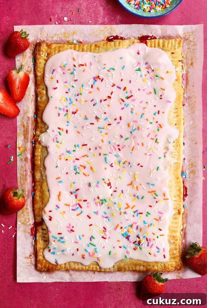 How to Make a Giant Frosted Strawberry Pop-Tart at Home 2 giant strawberry pop tart