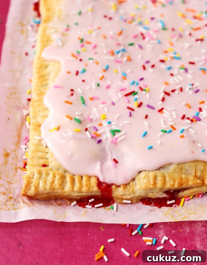 How to Make a Giant Frosted Strawberry Pop-Tart at Home 8 giant strawberry pop tart