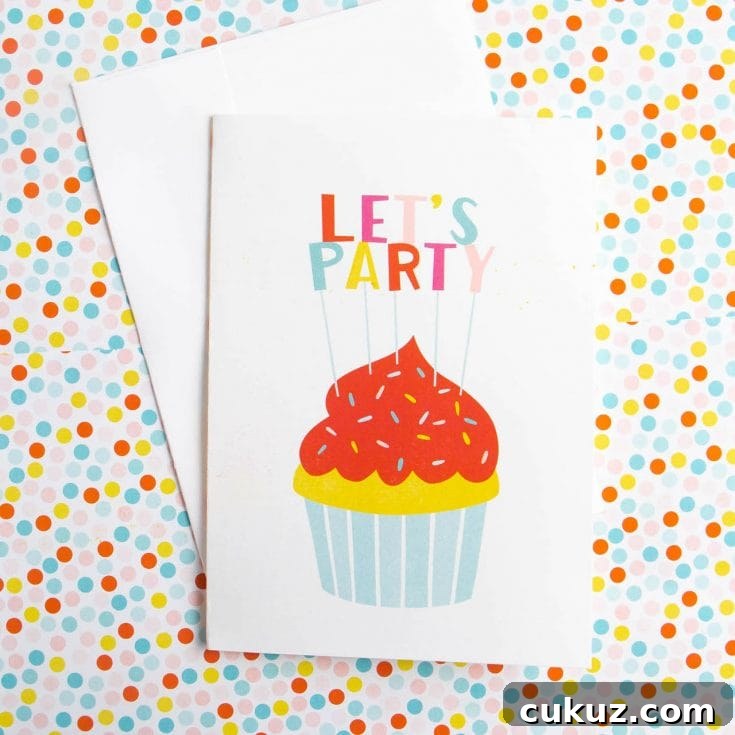 Image for Cupcake Printable Birthday Card