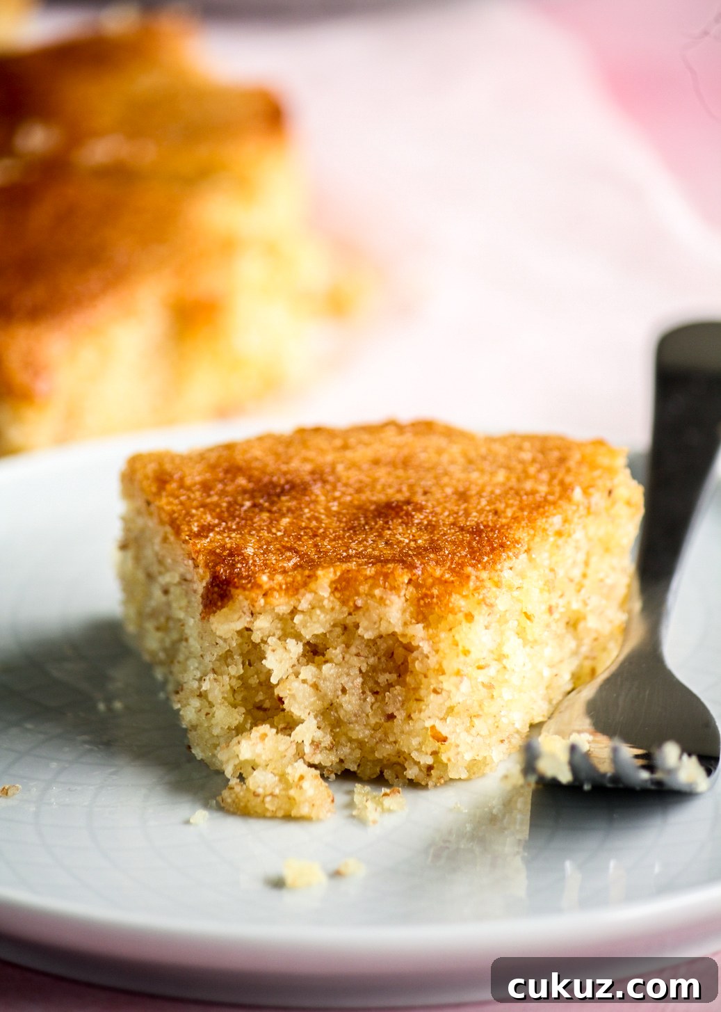 Super moist lemon syrup cake made with semolina and almonds