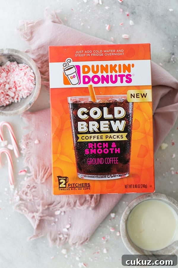 Peppermint Cold Brew Popsicles Recipe: Refreshing Iced Coffee Treat 3 Cold brew coffee on marble
