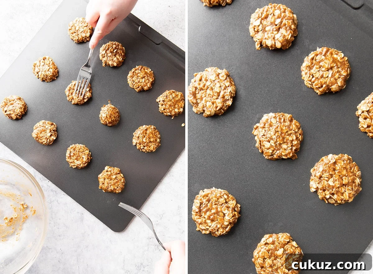 Flattening cookie dough balls before baking