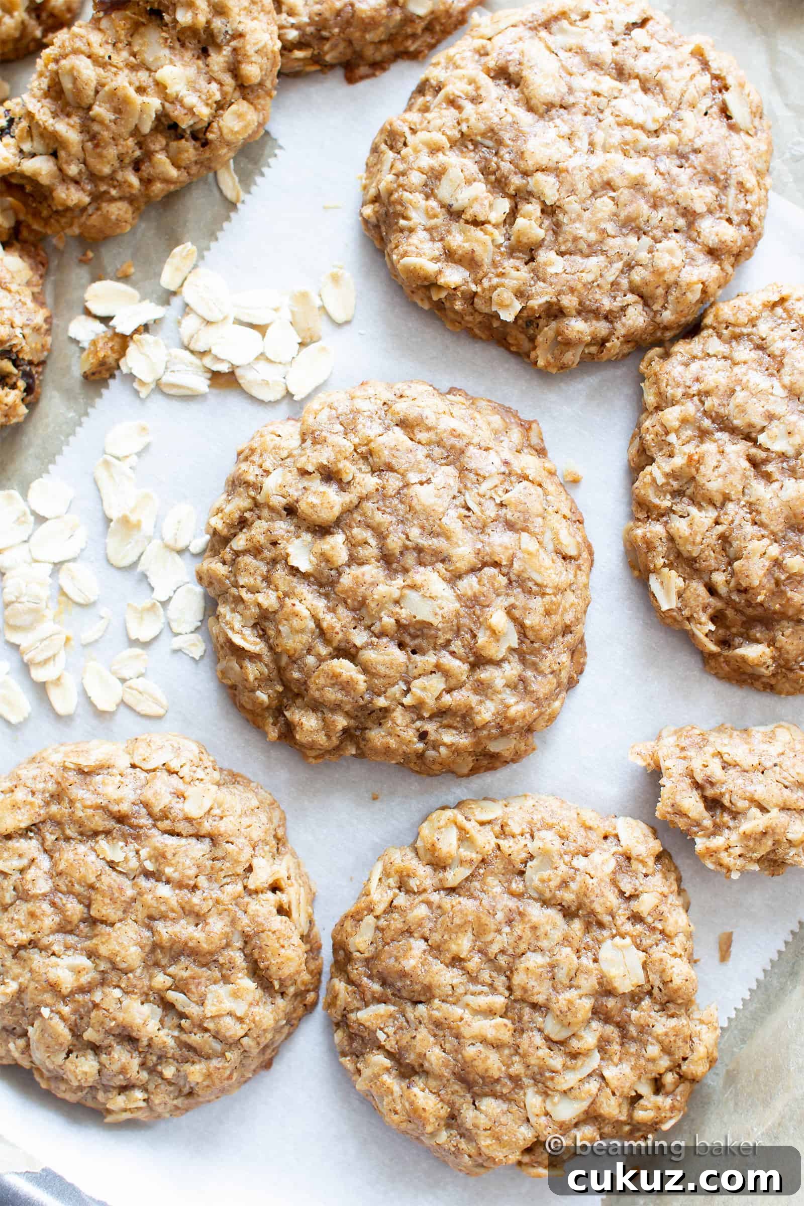 Easy Vegan Oatmeal Cookies (GF)