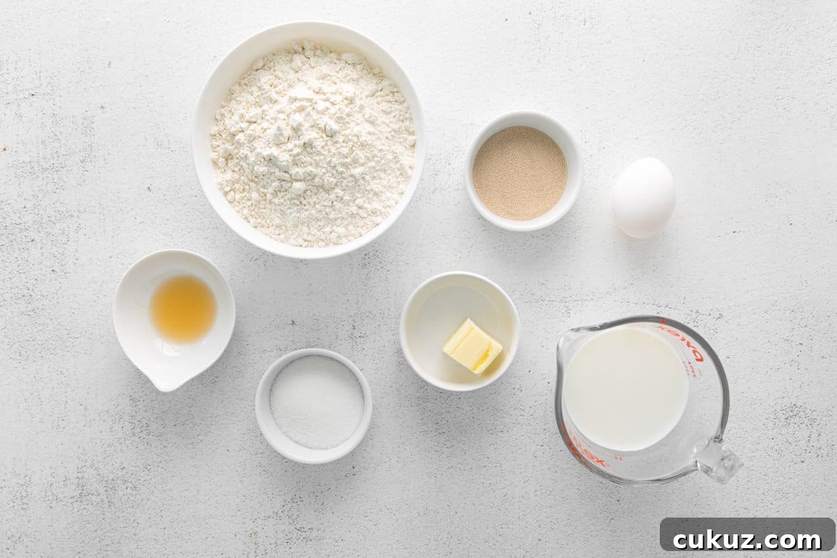 Cinnamon Roll Muffins: Soft Swirl Muffin Recipe with Cream Cheese Glaze 5 overhead view of ingredients for cinnamon roll muffins.