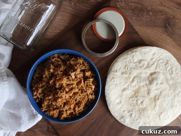 Pulled Chicken Taco Meat