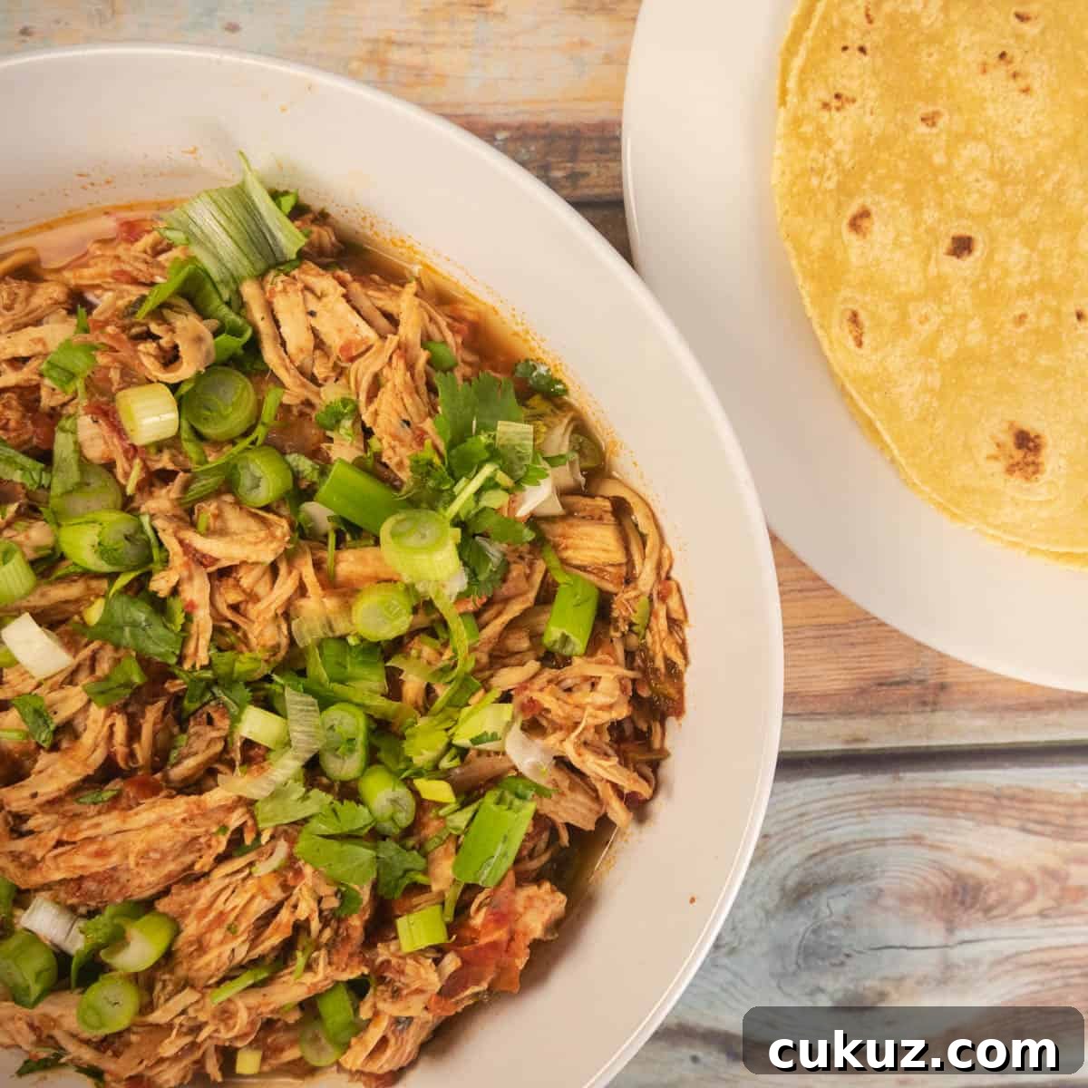 Instant Pot Pulled Chicken at tortillas.