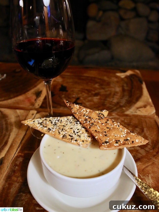 Skamania Lodge Washington clam chowder red wine. Travel stories & hotel reviews on UrbanBlissLife.com