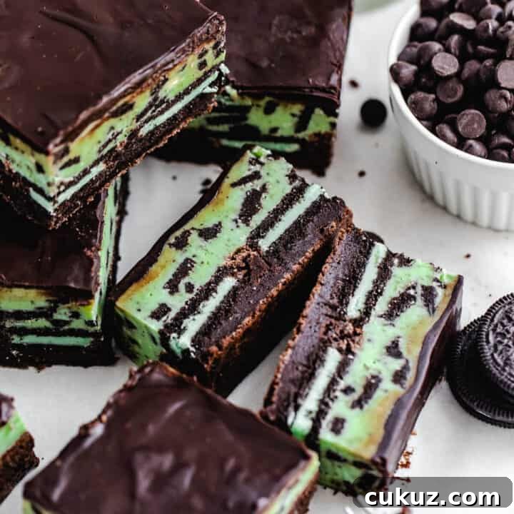 Mint Oreo Fudge Brownies