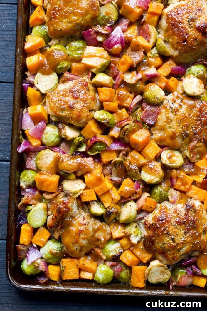 Sheet Pan Chicken with Balsamic Dijon Sauce
