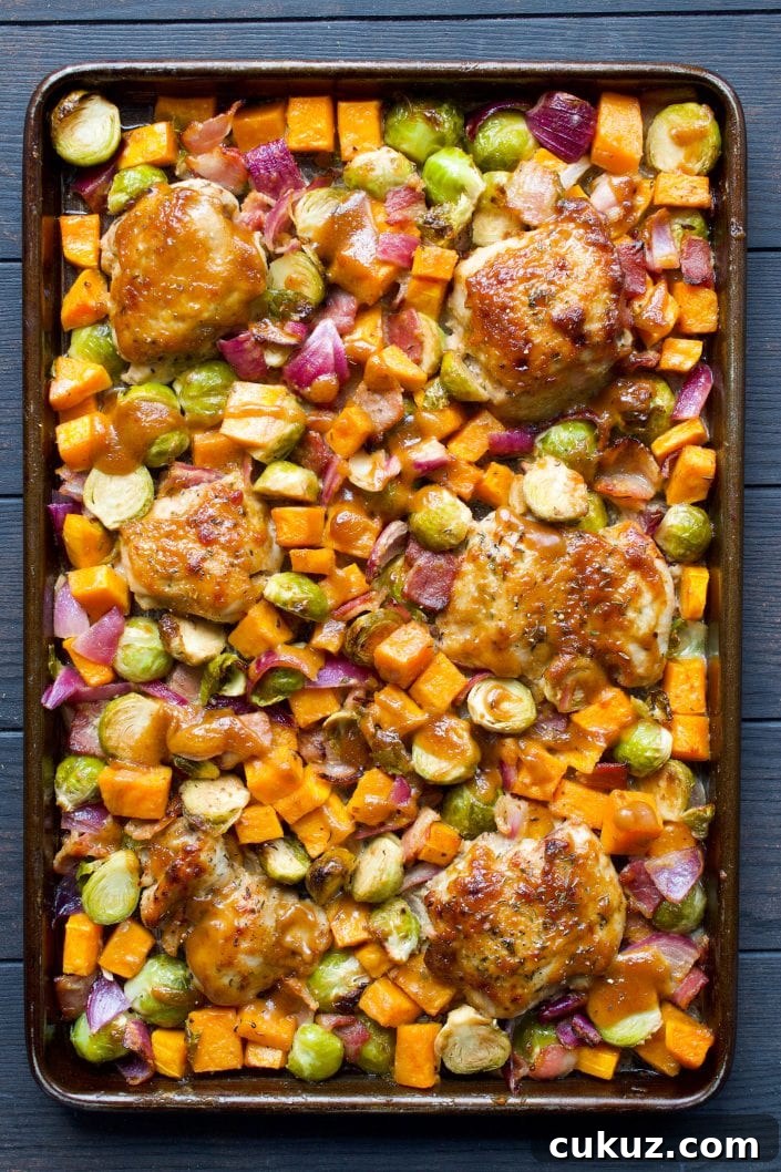 Sheet Pan Chicken with Balsamic Dijon Sauce