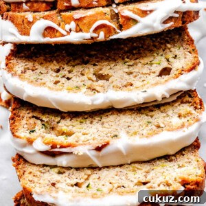 top shot of zucchini banana bread