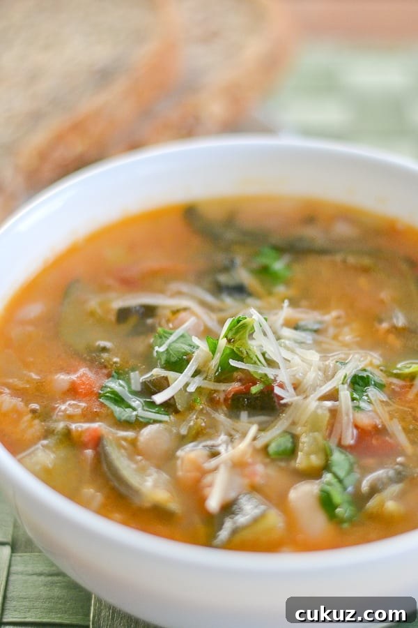 Minestrone Soup with Bacon and Kale