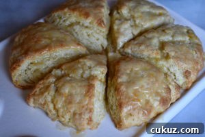 Glazed orange scones