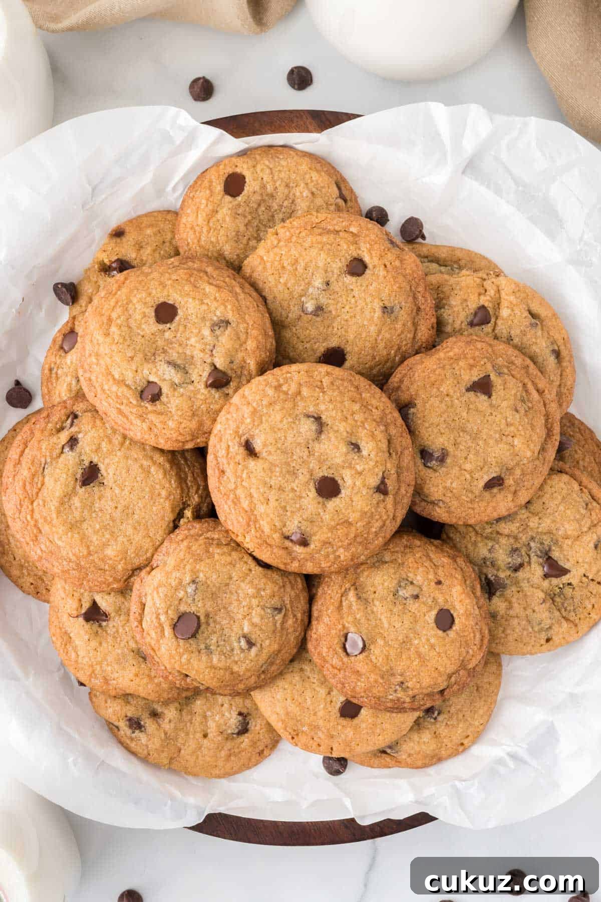 dairy free chocolate chip cookies on a platter