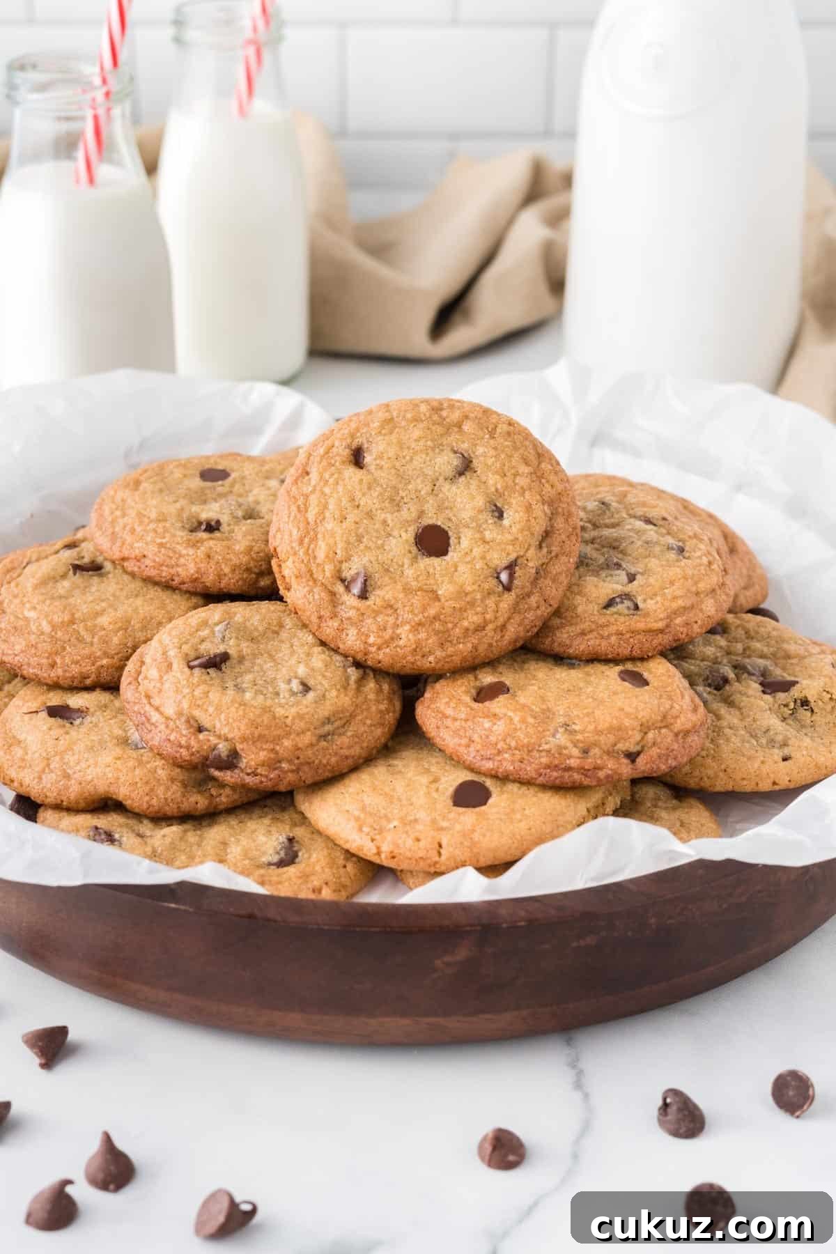 dairy free chocolate chip cookies on a platter