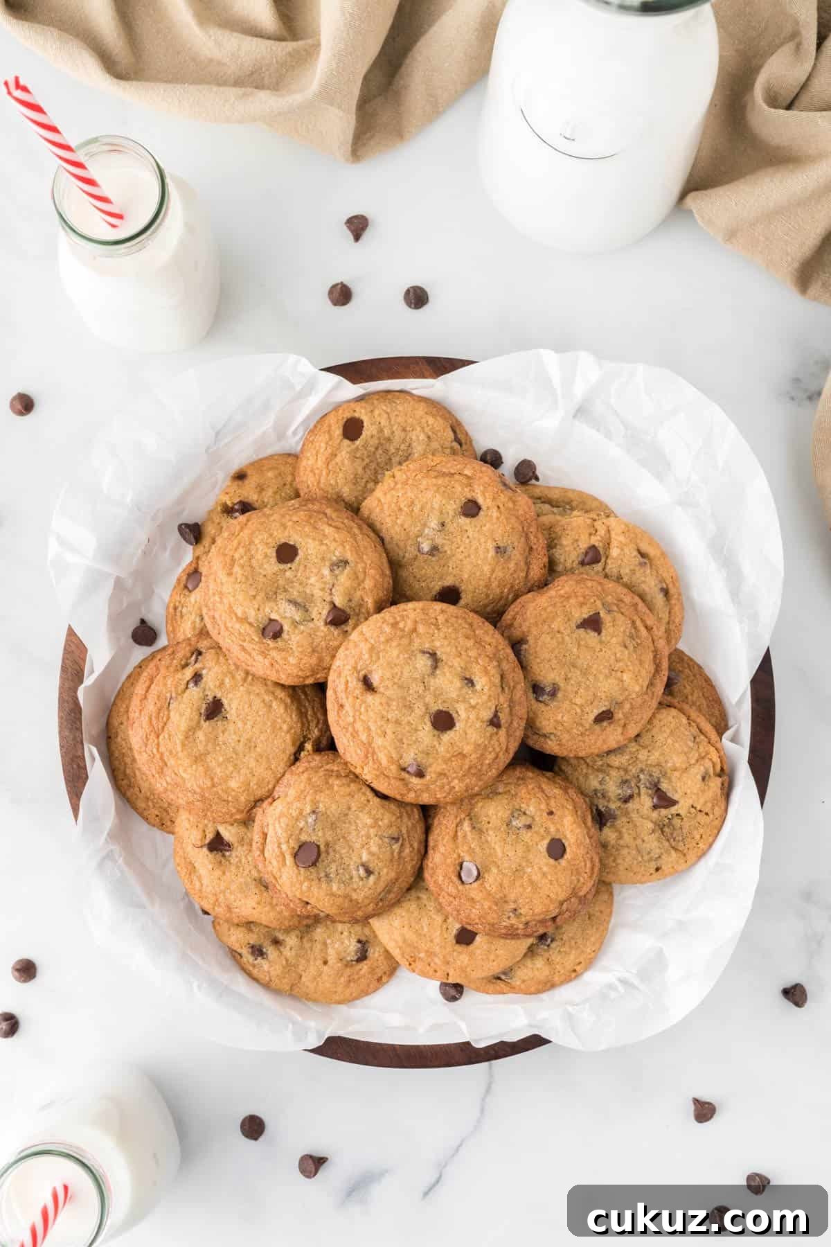 dairy free chocolate chip cookies on a platter