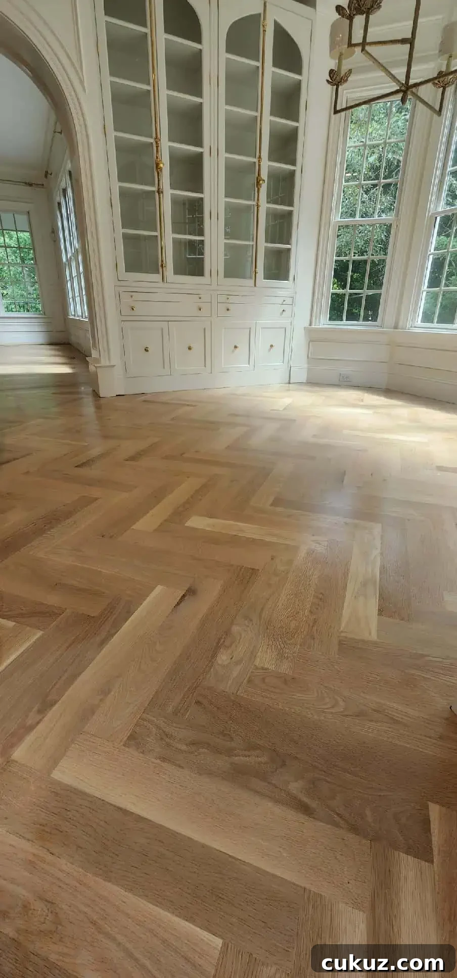 White Oak Flooring Guide: Selection, Installation & Care 4 herringbone floor in kitchen