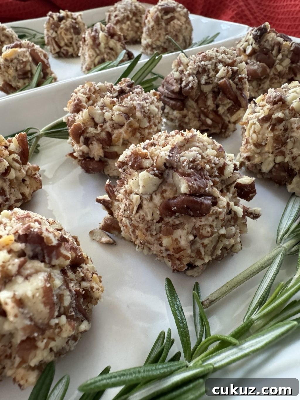 Bite-Sized Cheesy Snack Balls: Party Appetizer Recipe 7 A close up of the finished cheese balls.