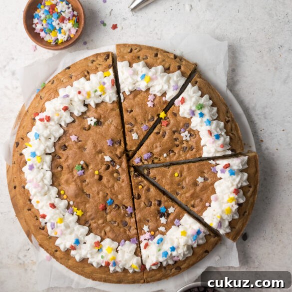 gluten free chocolate chip cookie cake
