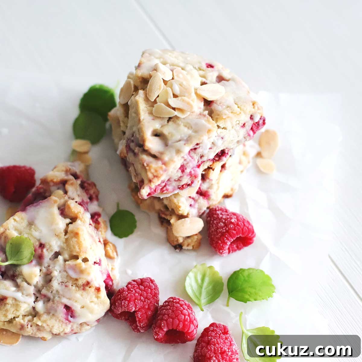 Delightful Raspberry White Chocolate Scones (Homemade Vegan Recipe)
