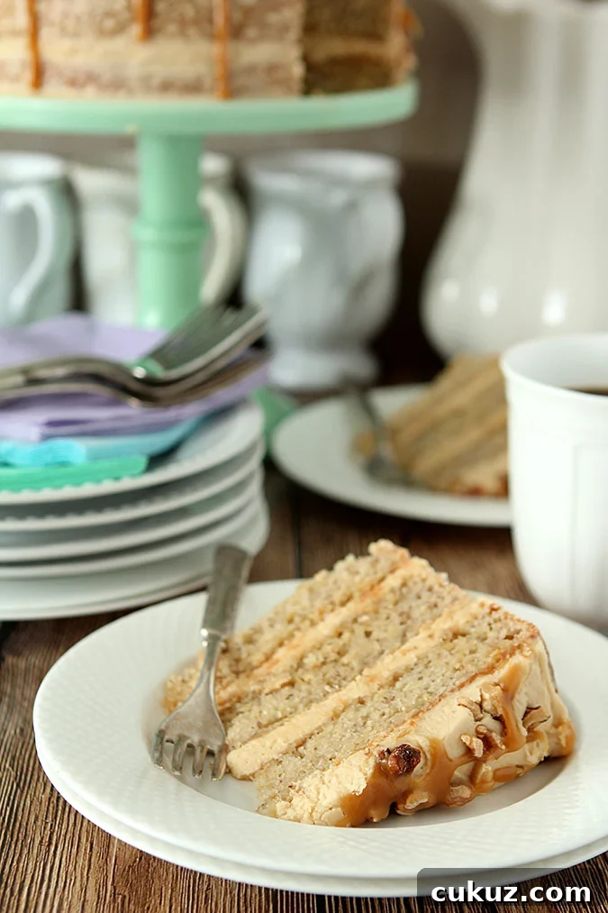Banana Cake with Salted Caramel Frosting