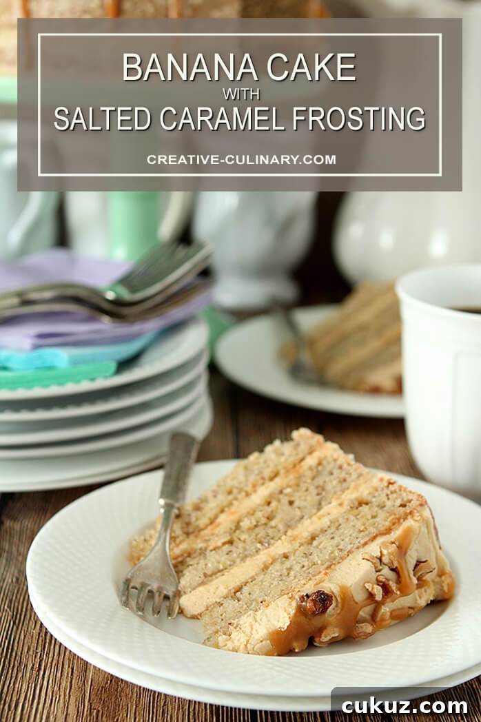 Banana Cake with Salted Caramel Frosting