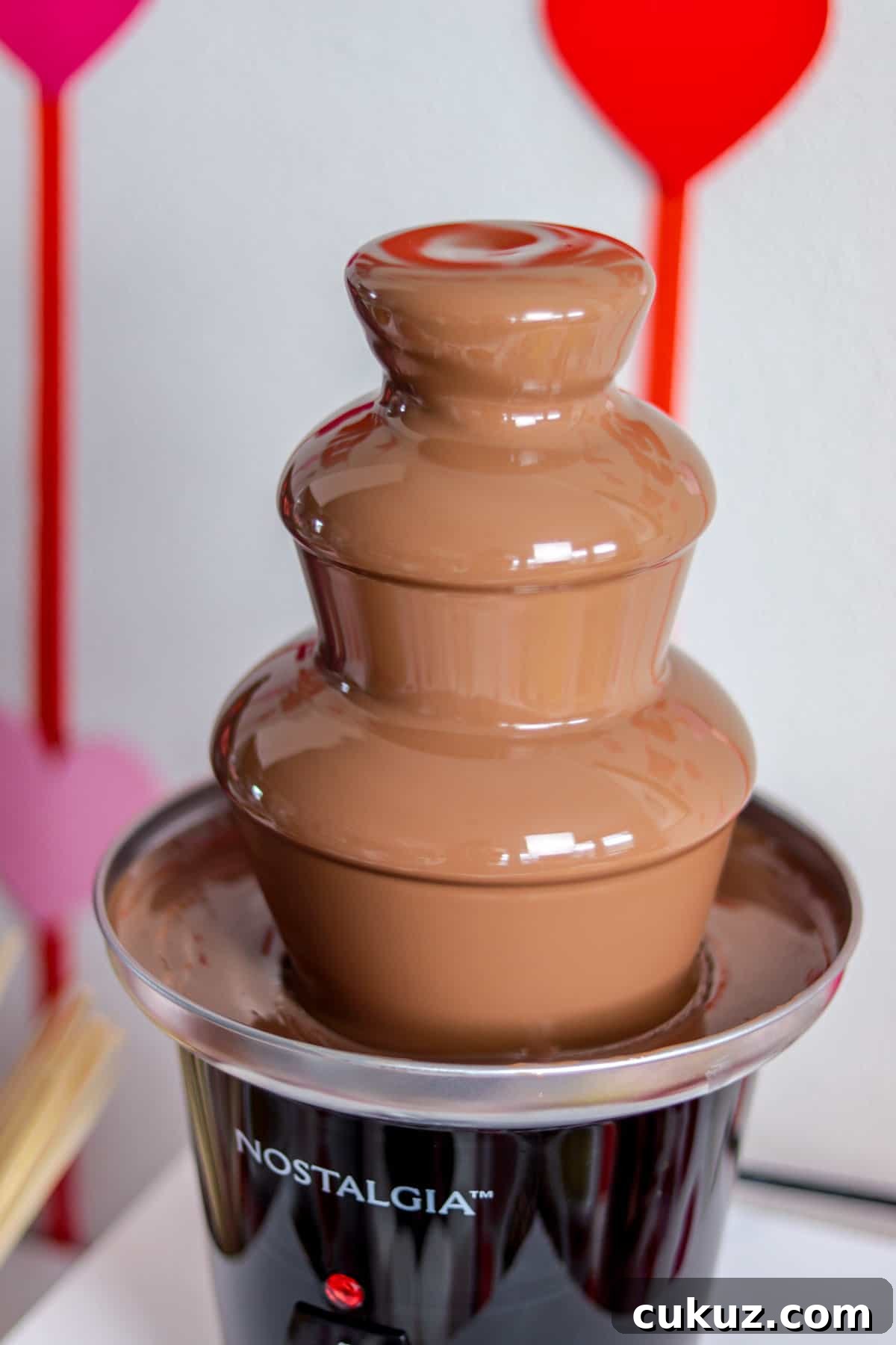 Chocolate fountain.