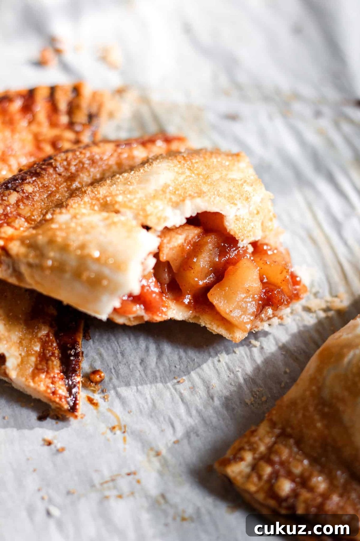 Healthy Individual Apple Pies with Turbinado Sugar and Sweet Baked Apple Filling