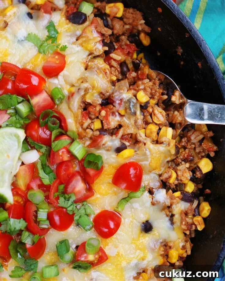 easy mexican rice casserole is a one pot skillet meal perfect busy weeknights