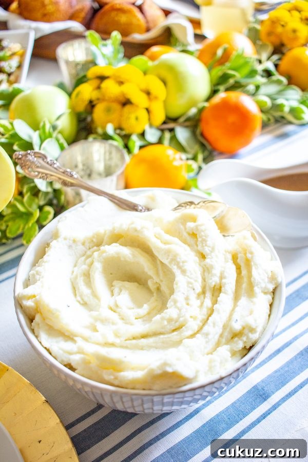 12 Irresistible Potato Recipes for Thanksgiving Sides 8 Cauliflower Mashed Potatoes | Adding cauliflower to mashed potatoes is an easy way to reduce the carbs and calories. This easy Cauliflower Mashed Potato recipe is a slightly healthier side dish to add to your #Thanksgiving menu.